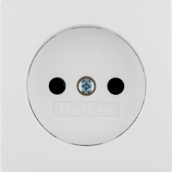 HAGER s1 afwerkingsset voor wandcontactdoos zonder aarding polar wit HAGER s1 afwerkingsset voor wandcontactdoos zonder aarding polar wit