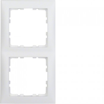 s1 plaque de recouvrement double horizontal/vertical polar blanc mat