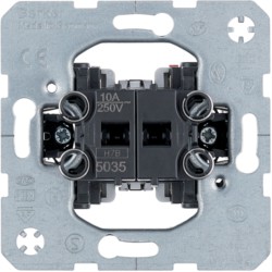HAGER s1 serie impuls drukker 2 maakcontacten gedeelde ingangen 10a 250v HAGER s1 serie impuls drukker 2 maakcontacten gedeelde ingangen 10a 250v