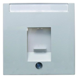 HAGER s1 enjoliveur simple avec volet anti-poussière et porte étiquette blanc polaire HAGER s1 enjoliveur simple avec volet anti-poussière et porte étiquette blanc polaire