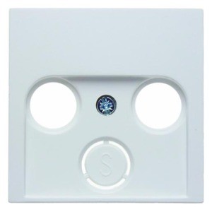 S1 enjoliveur pour prise d'antenne 2/ 3 trous polar blanc