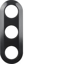 plaque cadre pour 3 fonctions serie 1930 noir