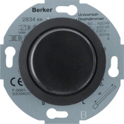 universele draaidimmer, soft-klik serie 1930 zwart