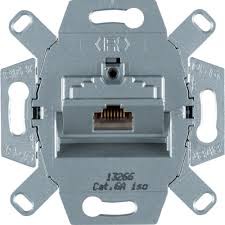 berker datastopcontact rj45 8polig afgeschermd,cat6a iso serie 1930/glas/r.classic