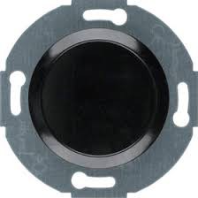 blindplaat met metalen draagring serie 1930 zwart