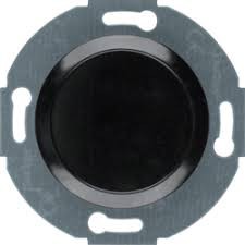 blindplaat met metalen draagring -klauwbevestiging serie 1930 zwart