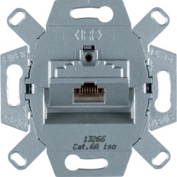 HAGER s1 prise informatique simple inclinée 8 pôles blindée, cat6a,class ea HAGER s1 prise informatique simple inclinée 8 pôles blindée, cat6a,class ea