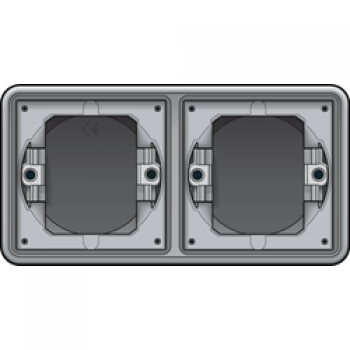 IP 55 NIKO cadre d'encastrement double horizontal pour deux fonctions IP 55 NIKO cadre d'encastrement double horizontal pour deux fonctions