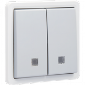 IP 55 niko drukknop tweevoudig verlichtbaar 2 x no of ng 10a voor ip 55 doos IP 55 niko drukknop tweevoudig verlichtbaar 2 x no of ng 10a voor ip 55 doos