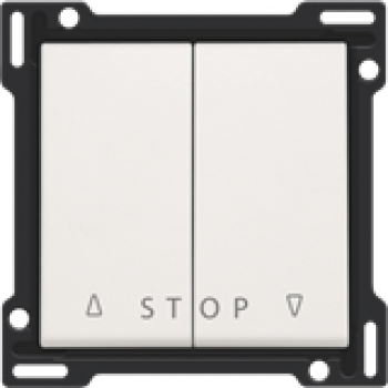 NIKO afwerkingsset voor tweevoudige rolluikdrukknop 'stop' voor elektronische sturingen white (101)