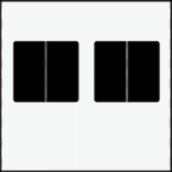 NIKO ORIGINAL niko afwerkingsset voor tweevoudige luidsprekeraansluiting white (101)