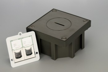 SQUARE arpi prise de sol 2 x rj45 cat 6 utp ip64 brushed stainless steel SQUARE arpi prise de sol 2 x rj45 cat 6 utp ip64 brushed stainless steel