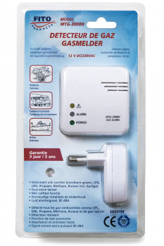 fito gasmelder 12volt met adapter ac-dc fito gasmelder 12volt met adapter ac-dc
