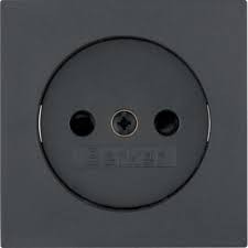 HAGER s1 afwerkingsset voor wandcontactdoos zonder aarding antraciet HAGER s1 afwerkingsset voor wandcontactdoos zonder aarding antraciet