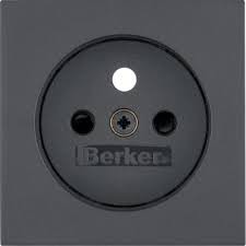 HAGER s1 afwerkingsset voor wandcontactdoos met penaarde antraciet HAGER s1 afwerkingsset voor wandcontactdoos met penaarde antraciet