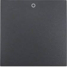 HAGER S1 wip toets met opdruk '0' antraciet HAGER S1 wip toets met opdruk '0' antraciet