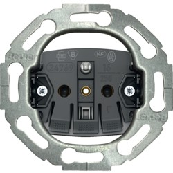 stopcontact met ronde sokkels 2 polig met aarding 16a serie 1930 steekklem