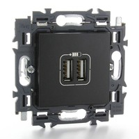 LEGRAND valena dubbele usb laders (zwart) LEGRAND valena dubbele usb laders (zwart)