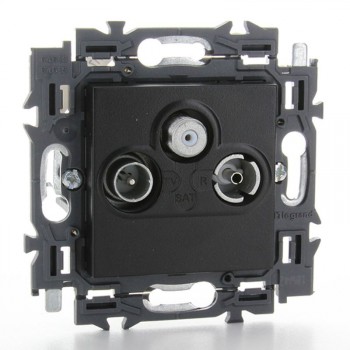 LEGRAND valena tv / radio / sat contactdoos (zwart) LEGRAND valena tv / radio / sat contactdoos (zwart)
