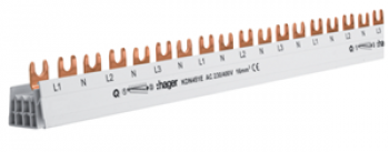 HAGER barre de pontage 3x(p+n) 80a 16mm2 l1nl2nl3n 56modules HAGER barre de pontage 3x(p+n) 80a 16mm2 l1nl2nl3n 56modules
