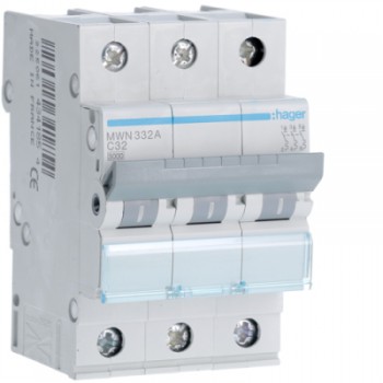 HAGER automatische schakelaar 3ka 3p c 32a HAGER automatische schakelaar 3ka 3p c 32a