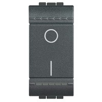 BTICINO living light schakelaar tweepolig 1 module met afdekplaat (ar) BTICINO living light schakelaar tweepolig 1 module met afdekplaat (ar)