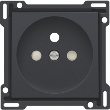 NIKO afwerkingsset intense antraciet stopcontact met aarding 28.5mm NIKO afwerkingsset intense antraciet stopcontact met aarding 28.5mm