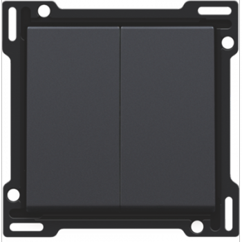 NIKO INTENSE niko afwerkingsset met 2 toetsen voor verschillende mechanismen antraciet (122)