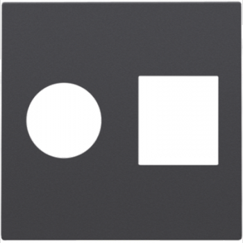 NIKO INTENSE niko set de finition avec 2 connexions coaxiales simples pour tv et fm anthracite NIKO INTENSE niko set de finition avec 2 connexions coaxiales simples pour tv et fm anthracite