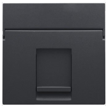 NIKO INTENSE niko centraalplaat data voor 1 x rj aansluiting utp cat 5e vlak antraciet (122)