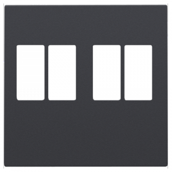 NIKO INTENSE niko plaque de finition pour raccordement audio double anthracite NIKO INTENSE niko plaque de finition pour raccordement audio double anthracite