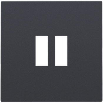niko afwerkingsset voor dubbele usb-a-lader antraciet (122)