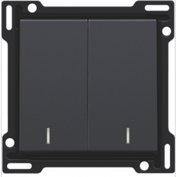 NIKO INTENSE niko afwerkingsset met twee toetsen met hun eigen lens antraciet (122)