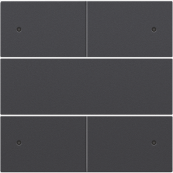 NIKO INTENSE niko afwerkingsset voor 4-voudige potentiaalvrije drukknop 24v met leds antraciet (122)