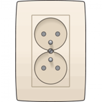 NIKO ORIGINAL niko stopcontact (tweevoudig) 2p met aarding verticaal NIKO ORIGINAL niko stopcontact (tweevoudig) 2p met aarding verticaal