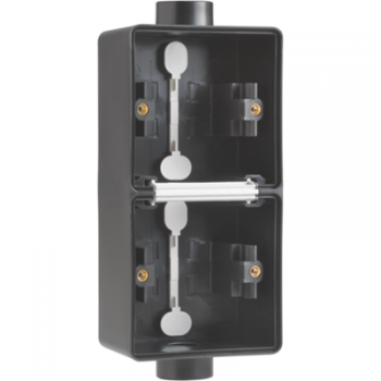 IP 55 tweevoudige doos met 2 x één m20 ingang zwart IP 55 tweevoudige doos met 2 x één m20 ingang zwart