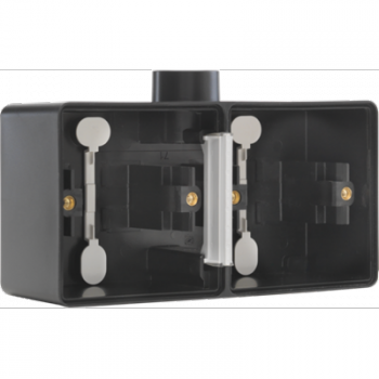 IP 55 tweevoudige doos horizontaal 1 ingang m20 zwart IP 55 tweevoudige doos horizontaal 1 ingang m20 zwart