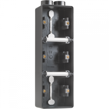 IP 55 drievoudige doos verticaal 1 x twee ingangen m20 zwart IP 55 drievoudige doos verticaal 1 x twee ingangen m20 zwart