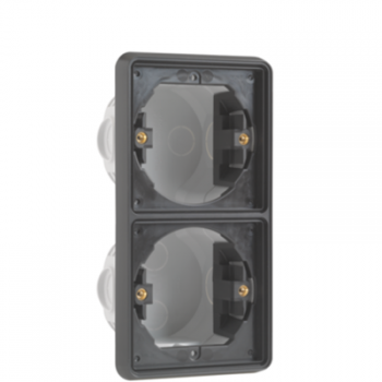 IP 55 Cadre d'encastrement double vertical pour deux fonctions