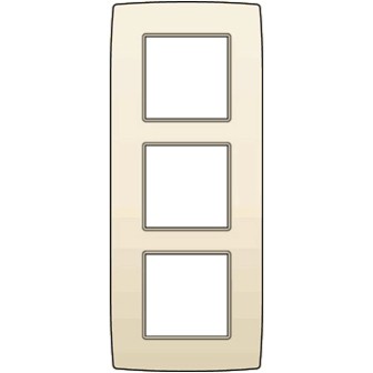 plaque de recouvrement triple vertical