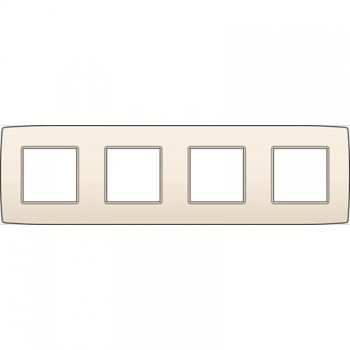 NIKO ORIGINAL niko afdekplaat viervoudig horizontaal/verticaal cream NIKO ORIGINAL niko afdekplaat viervoudig horizontaal/verticaal cream