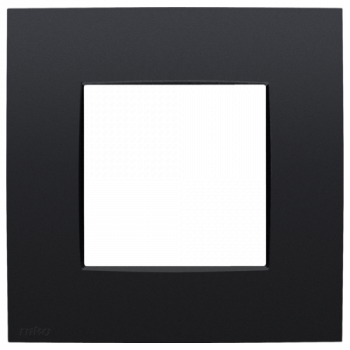 niko afdekplaat enkelvoudig intense matt black coated