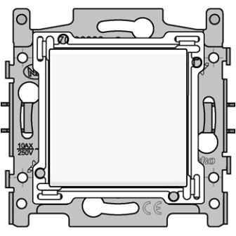 NIKO ORIGINAL niko drukknop 10a met centraalplaat white NIKO ORIGINAL niko drukknop 10a met centraalplaat white