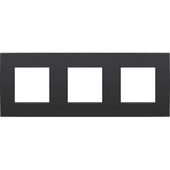 NIKO INTENSE niko afdekplaat drievoudig intense matt black coated horizontaal/verticaal NIKO INTENSE niko afdekplaat drievoudig intense matt black coated horizontaal/verticaal