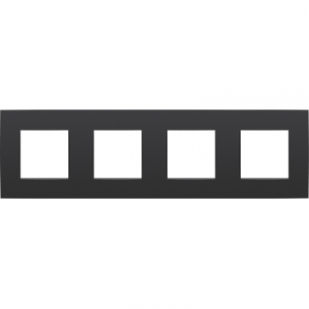 NIKO INTENSE niko afdekplaat viervoudig intense matt black coated horizontaal/verticaal NIKO INTENSE niko afdekplaat viervoudig intense matt black coated horizontaal/verticaal