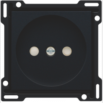 NIKO afwerkingsset intense matt black stopcontact 2p zonder aarding NIKO afwerkingsset intense matt black stopcontact 2p zonder aarding