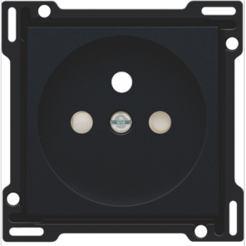 NIKO afwerkingsset intense matt black stopcontact met aarding 28.5mm NIKO afwerkingsset intense matt black stopcontact met aarding 28.5mm