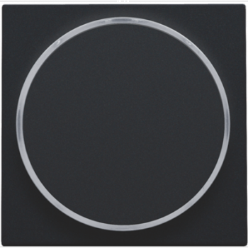 niko afwerkingsset met doorschijnende ring zonder lampsymbool voor drukknop matt black (161)