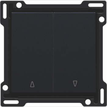 NIKO INTENSE niko afwerkingsset voor tweevoudige rolluikdrukknop matt black (161)