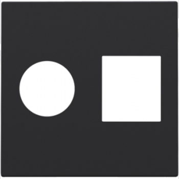 niko afwerkingsset voor enkelvoudige coaxaansluiting en netwerkaansluiting rj45 matt black (161)